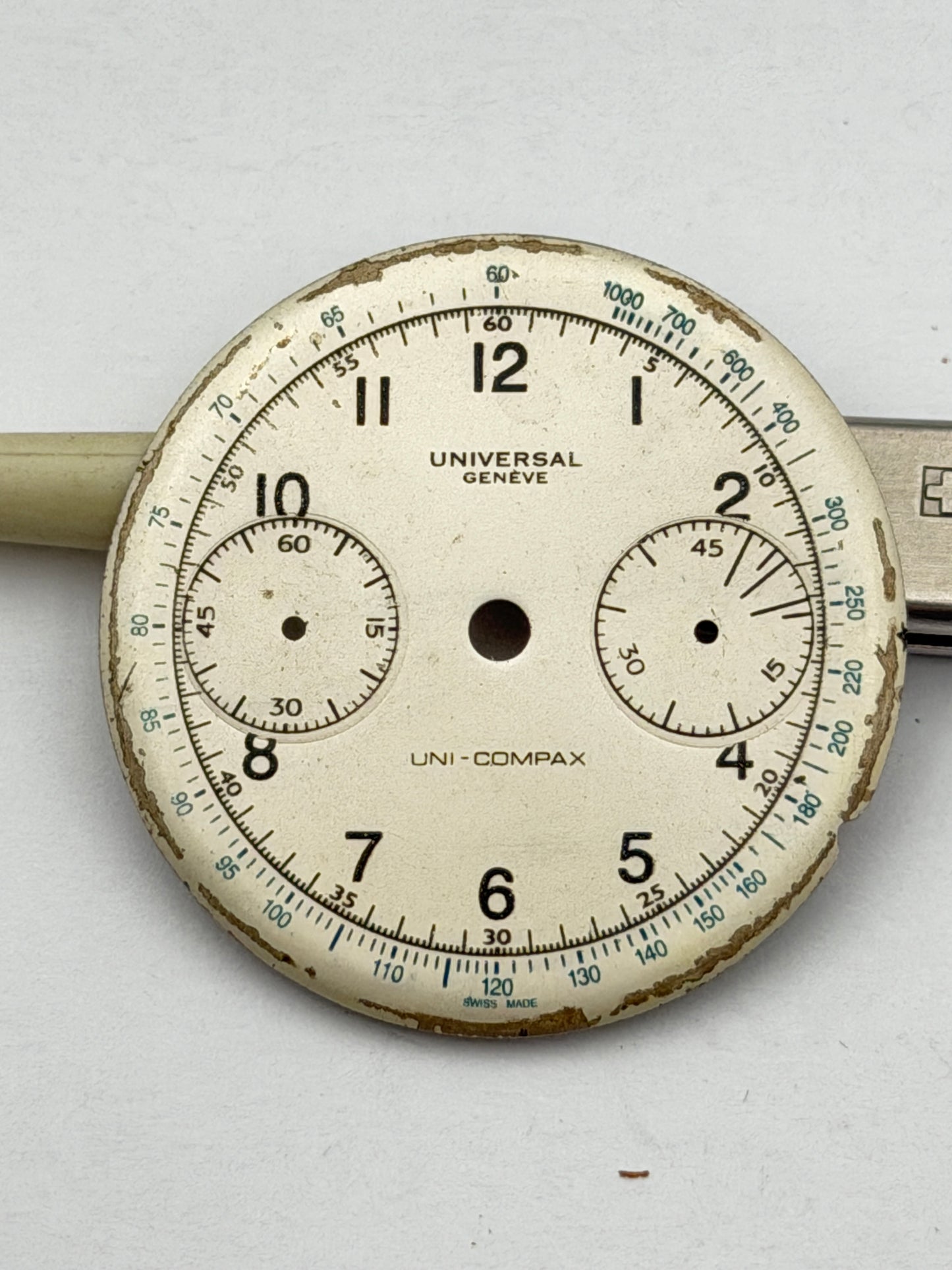 universal geneve unicompax 32mm dial quadrante
