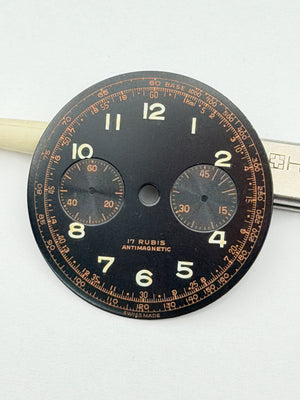 landeron black 34mm dial quadrante