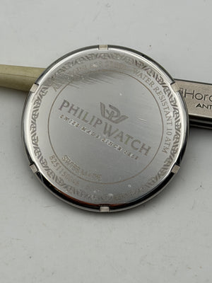 philip watch 8251150046-60092 35mm fondello caseback watch swiss made