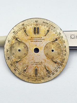 bucherer chronograph 30.5mm dial quadrante
