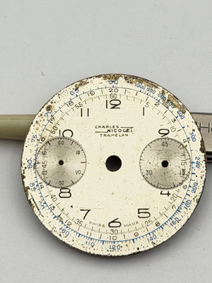 charles nicolet tramelan chrono lnderon 39 35mm dial quadrante