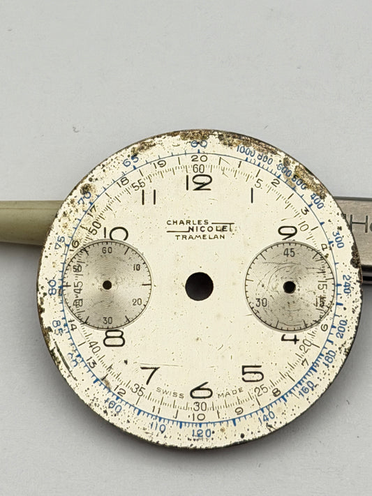charles nicolet tramelan chrono lnderon 39 35mm dial quadrante