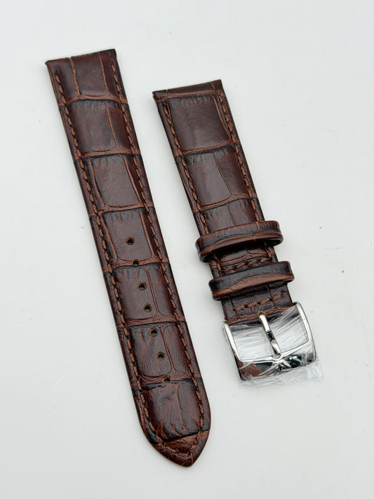 philip watch marrone acciaio 20mm pelle cinturino strap