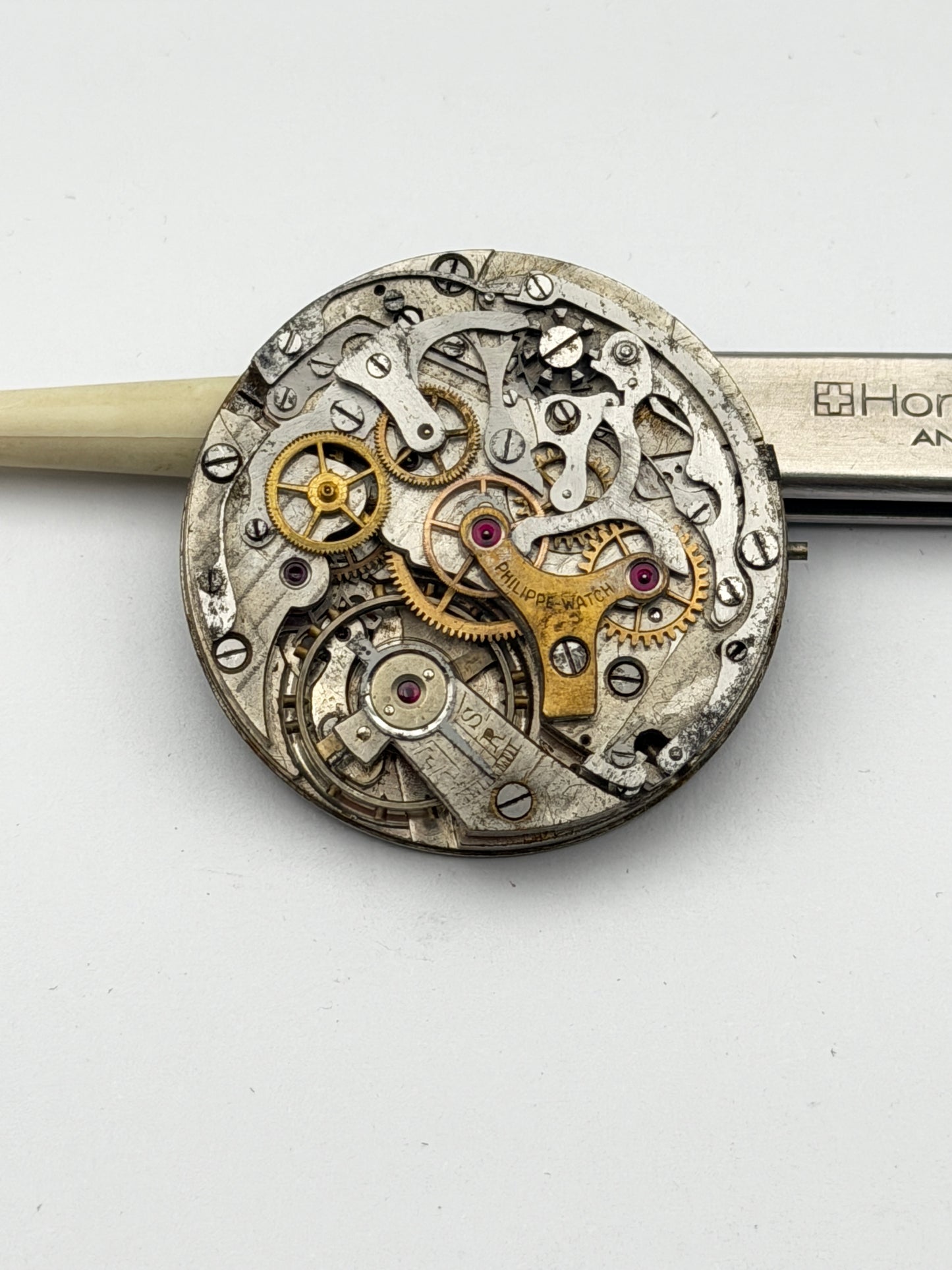 philippe watch old landeron chrono chronograph movement movimento