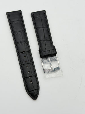 philip watch nero acciaio pelle 20mm cinturino strap