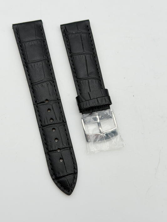 philip watch nero acciaio pelle 20mm cinturino strap