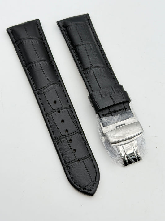 philip watch nero 22mm cinturino strap