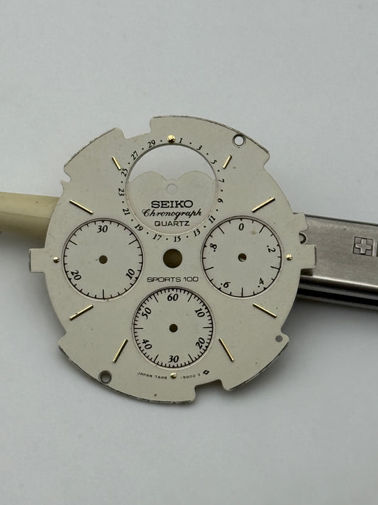 seiko chronograph quartz calendar 31mm sports 100 dial quadrante