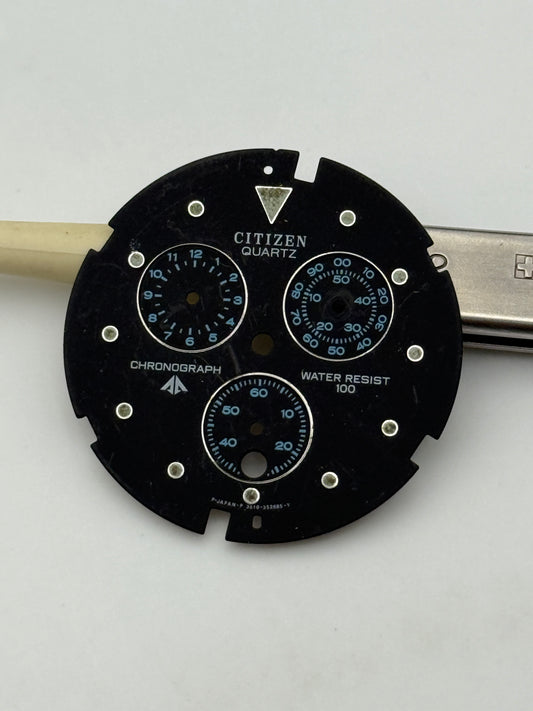 citizen quartz chrono 30,5mm diver vintage dial quadrante
