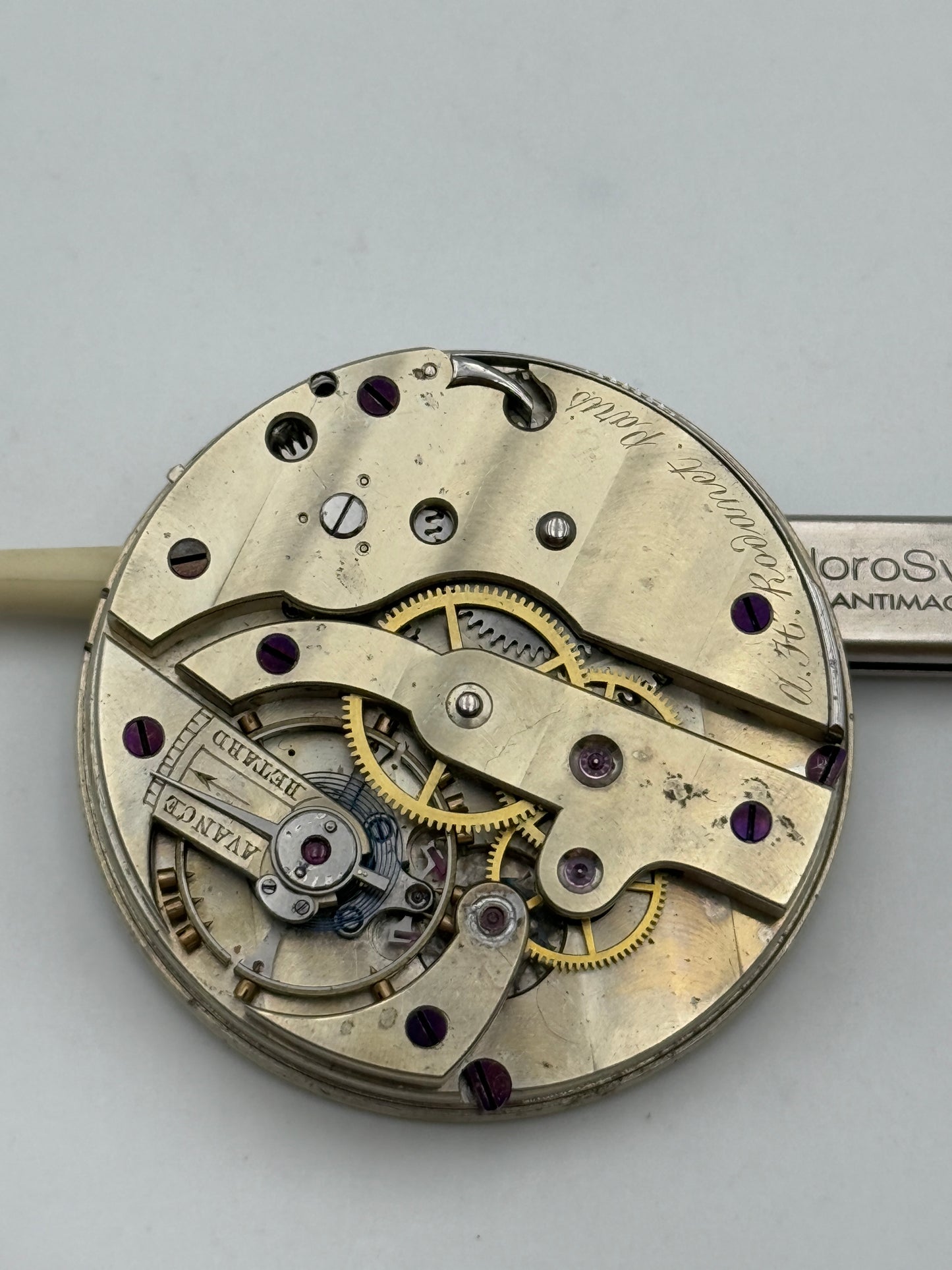 a.h. rodanet paris pocket watch movement movimento 44mm