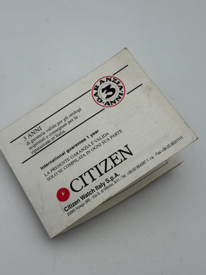 citizen vintage warranty guarantee garanzia nos new old stock