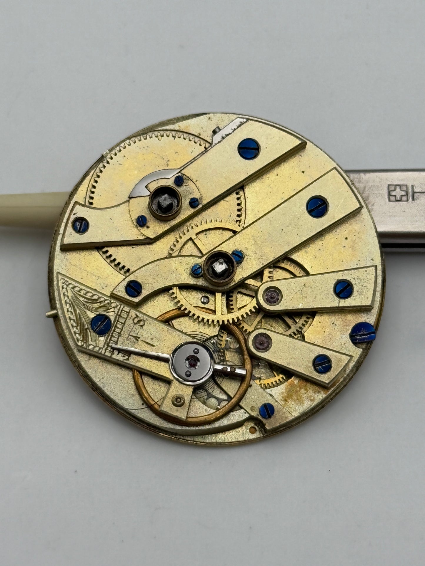 cilindro chiavetta keys cylinder pocket watch movement movimento 36.5mm