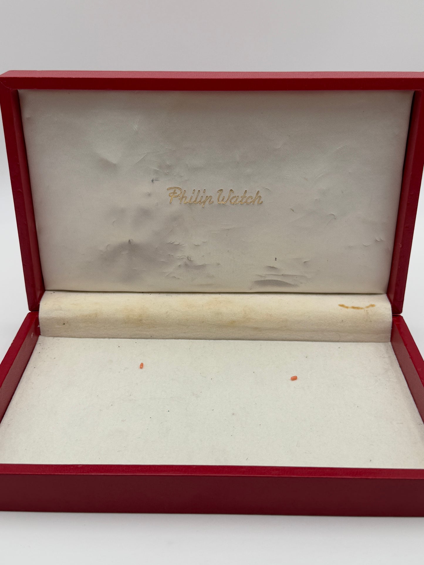 philip watch bienne watch box scatola vintage red