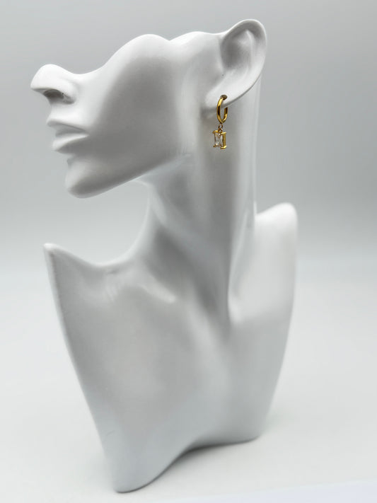 orecchini earring gold plated acciaio steel aisi 316l
