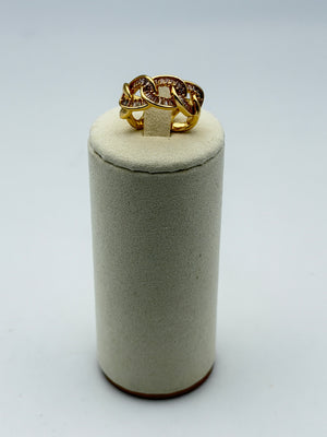 anello ring acciaio aisi 316l gold plated