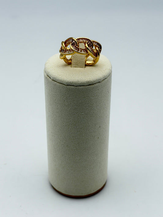 anello ring acciaio aisi 316l gold plated