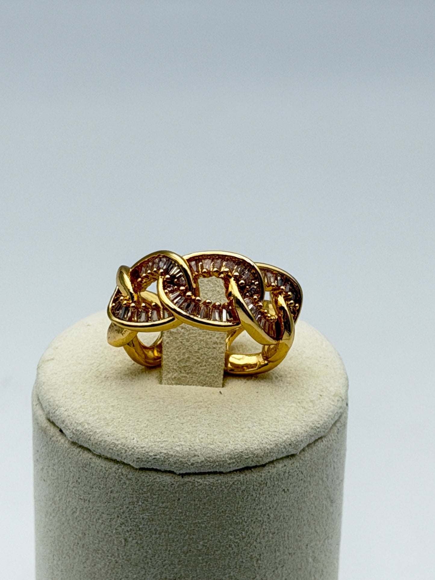 anello ring acciaio aisi 316l gold plated