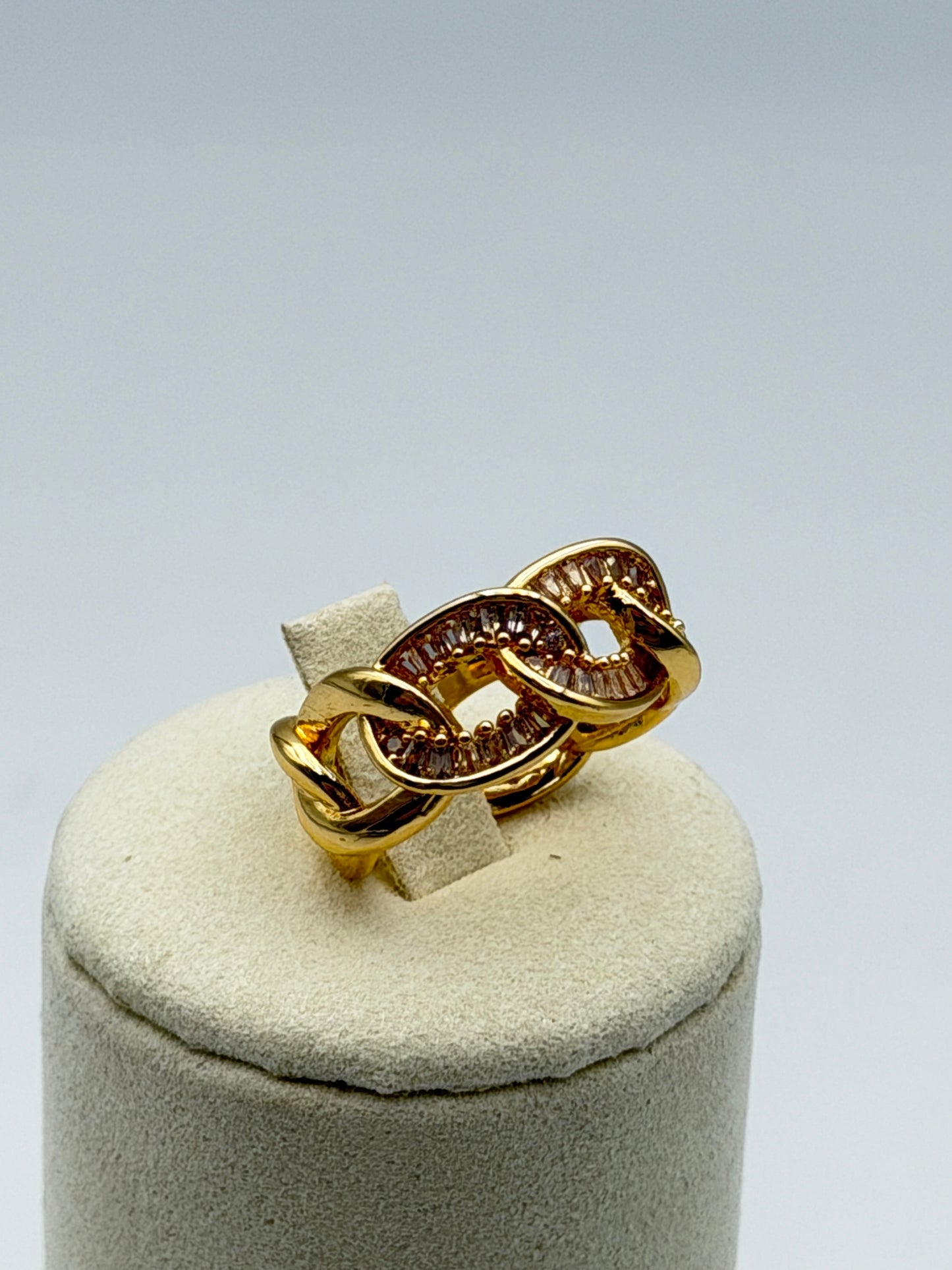 anello ring acciaio aisi 316l gold plated