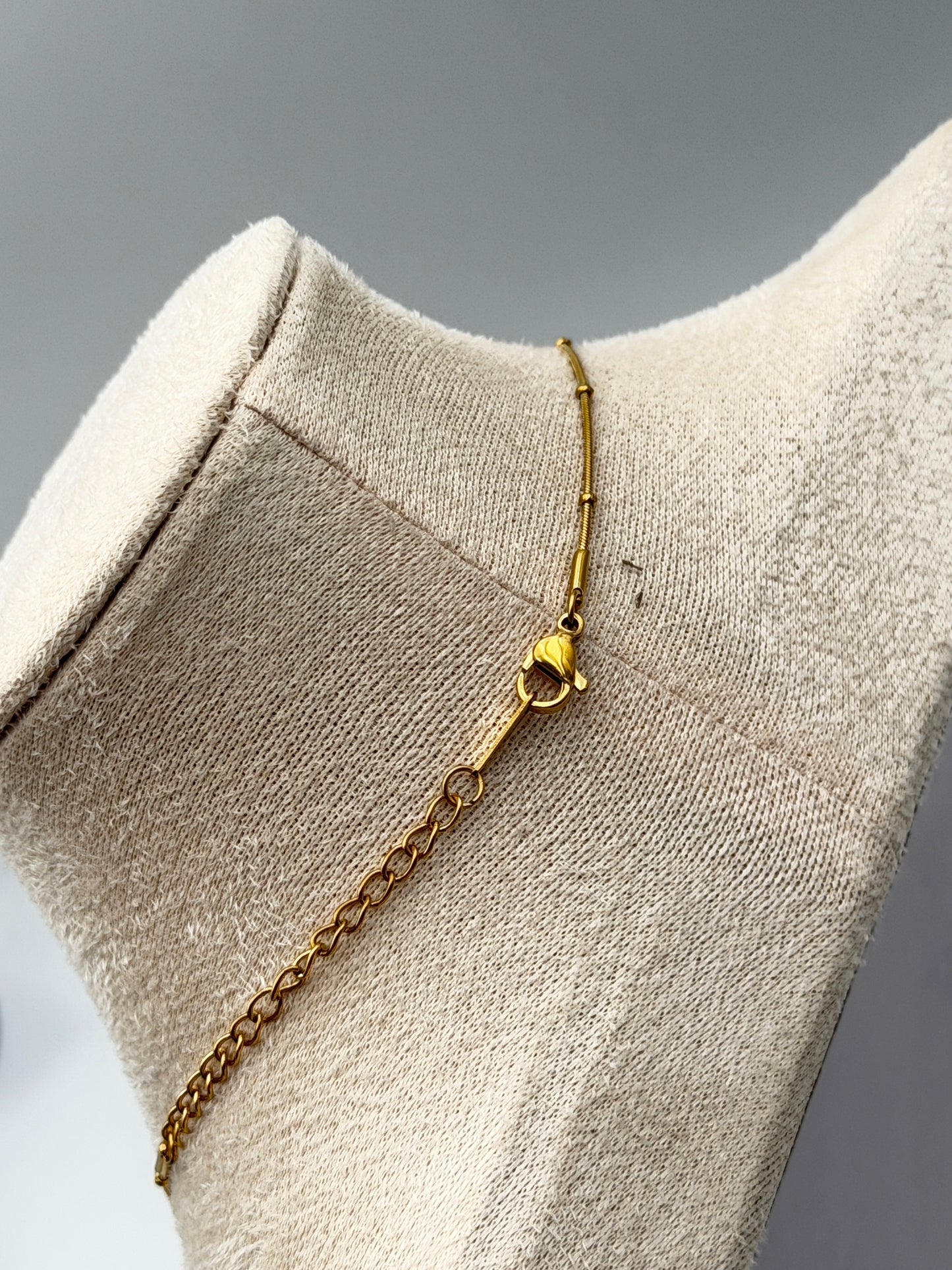 collana necklace acciaio aisi 316l gold plated