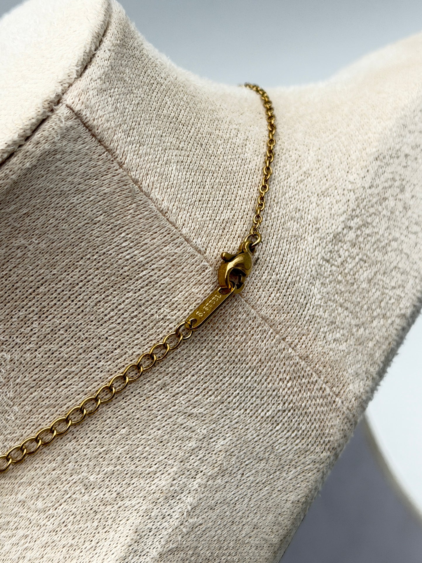 collana necklace acciaio aisi 316l gold plated