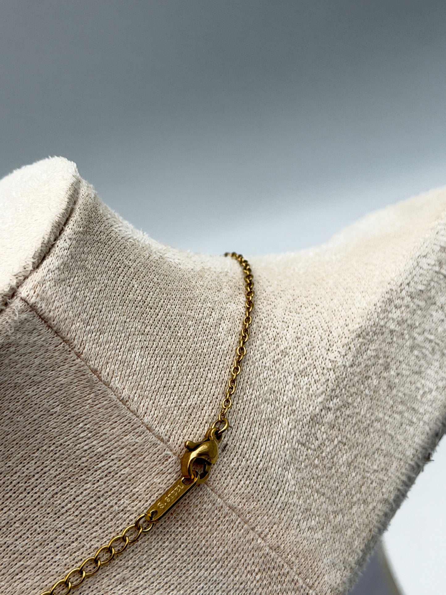 collana necklace acciaio aisi 316l gold plated