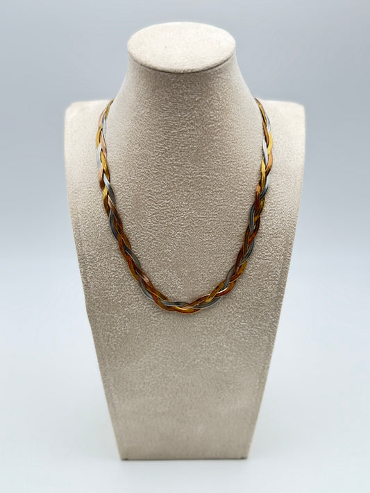 collana necklace acciaio aisi 316l gold plated