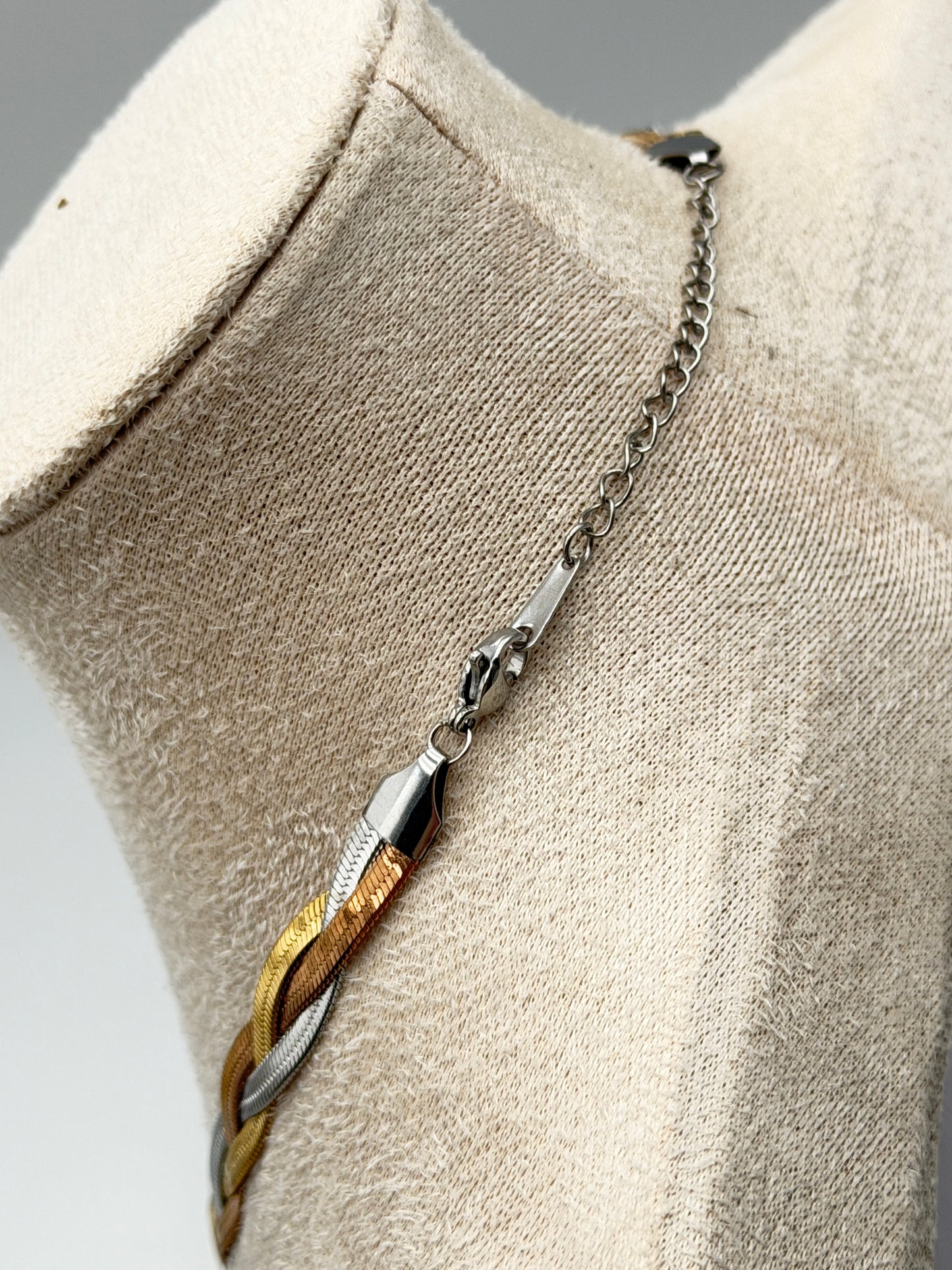 collana necklace acciaio aisi 316l gold plated