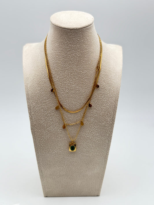 collana necklace acciaio aisi 316l gold plated