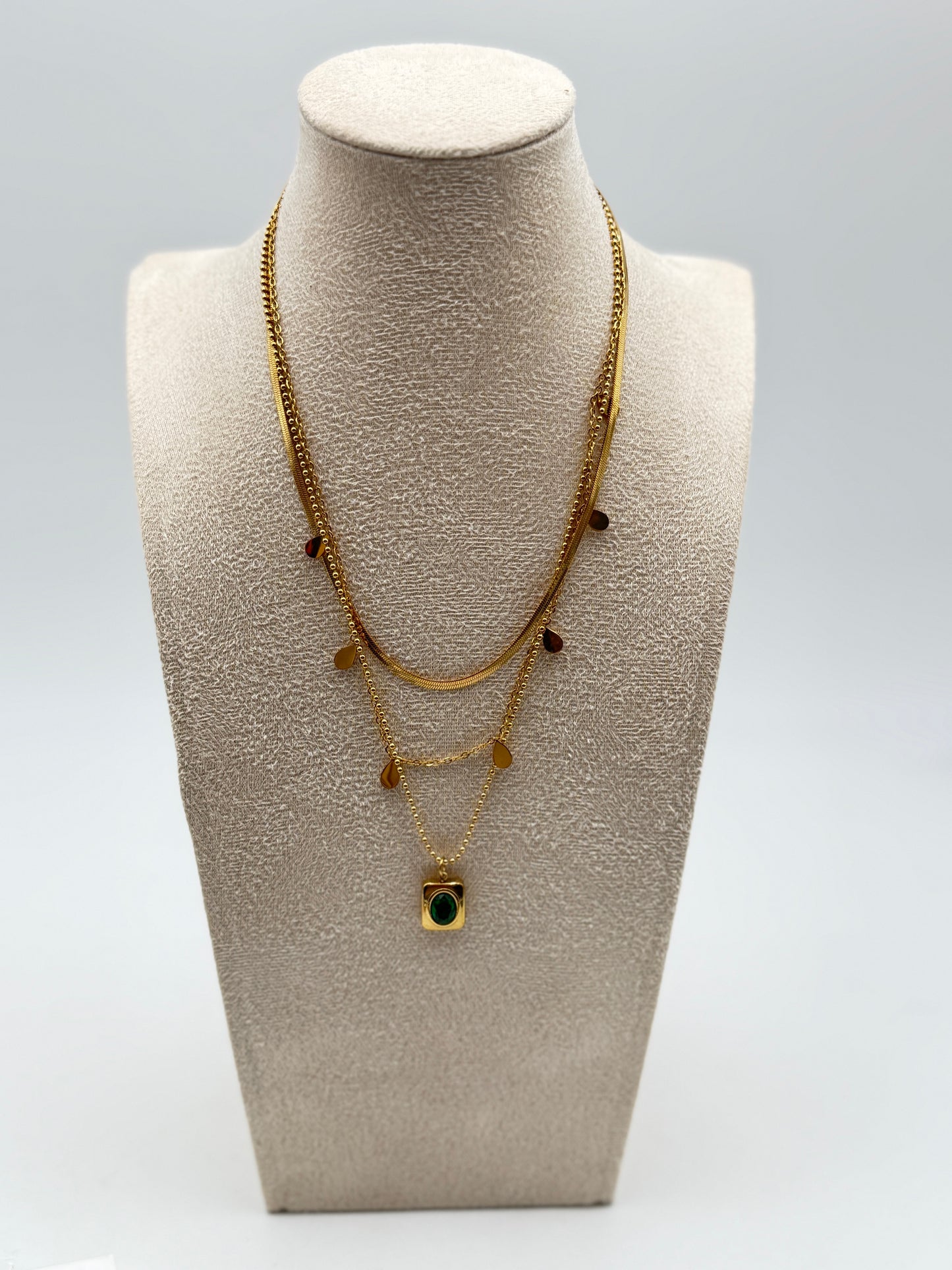 collana necklace acciaio aisi 316l gold plated