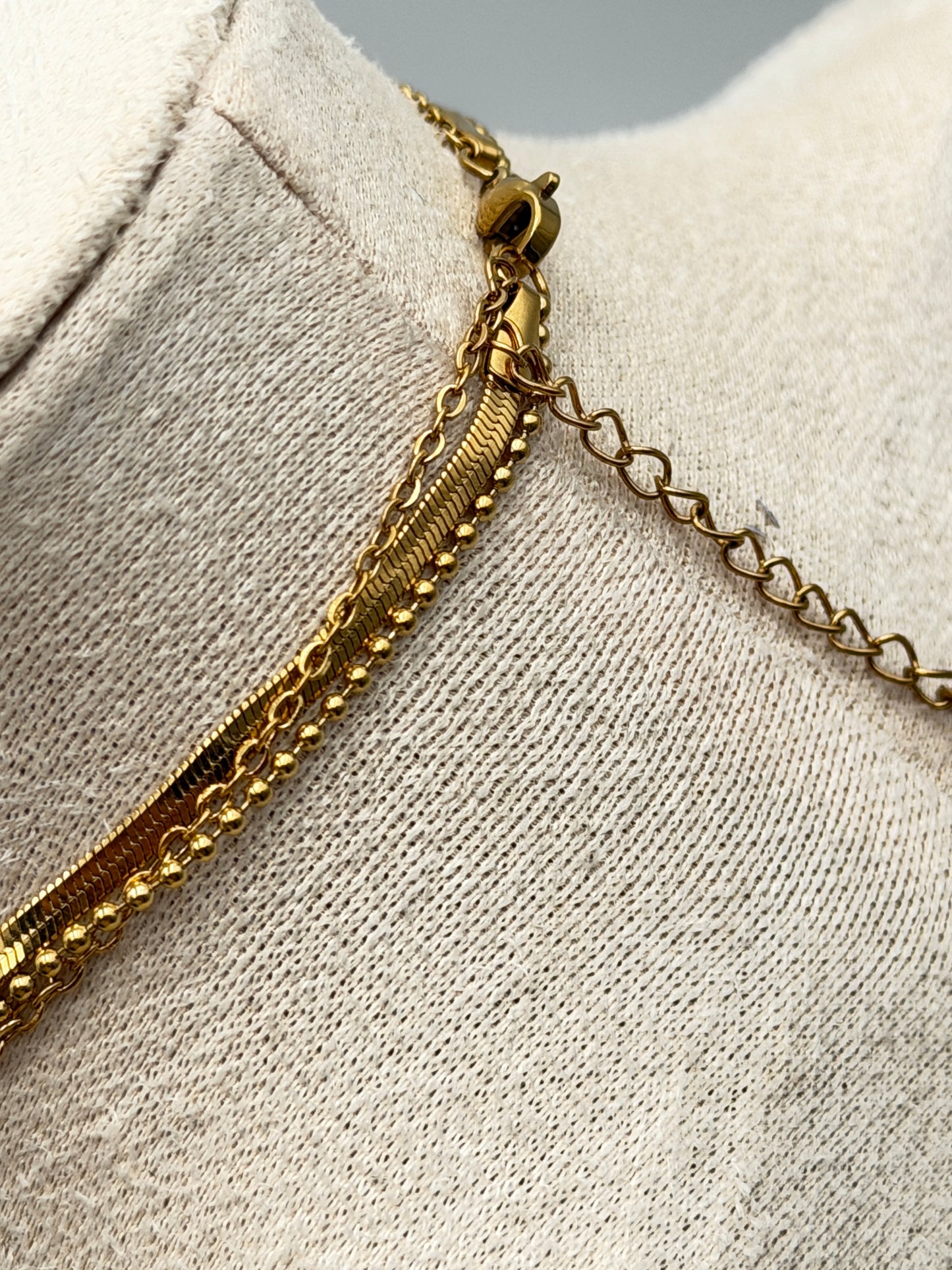 collana necklace acciaio aisi 316l gold plated