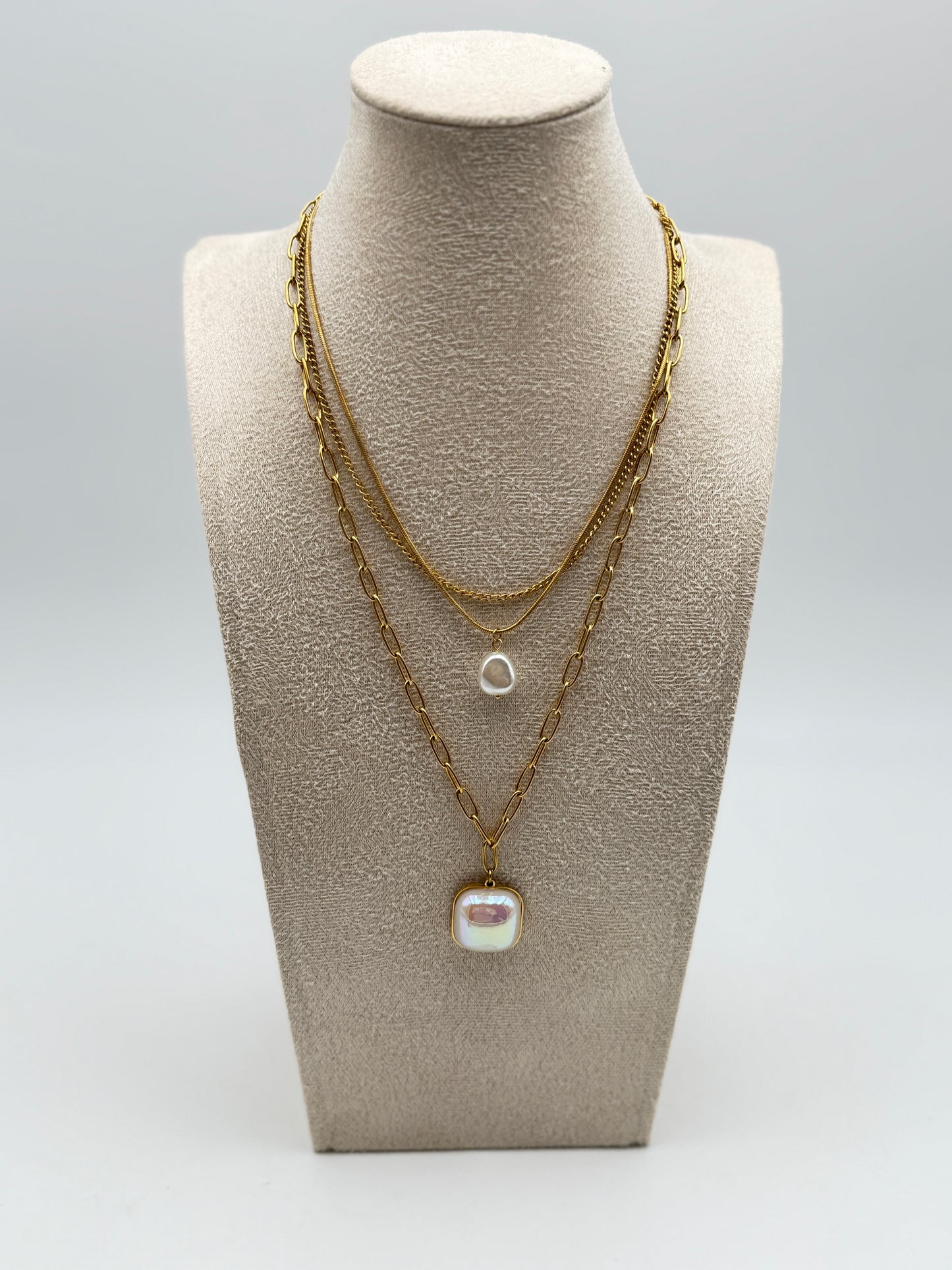 collana necklace acciaio aisi 316l gold plated
