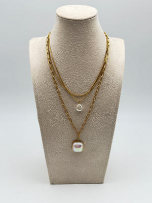 collana necklace acciaio aisi 316l gold plated