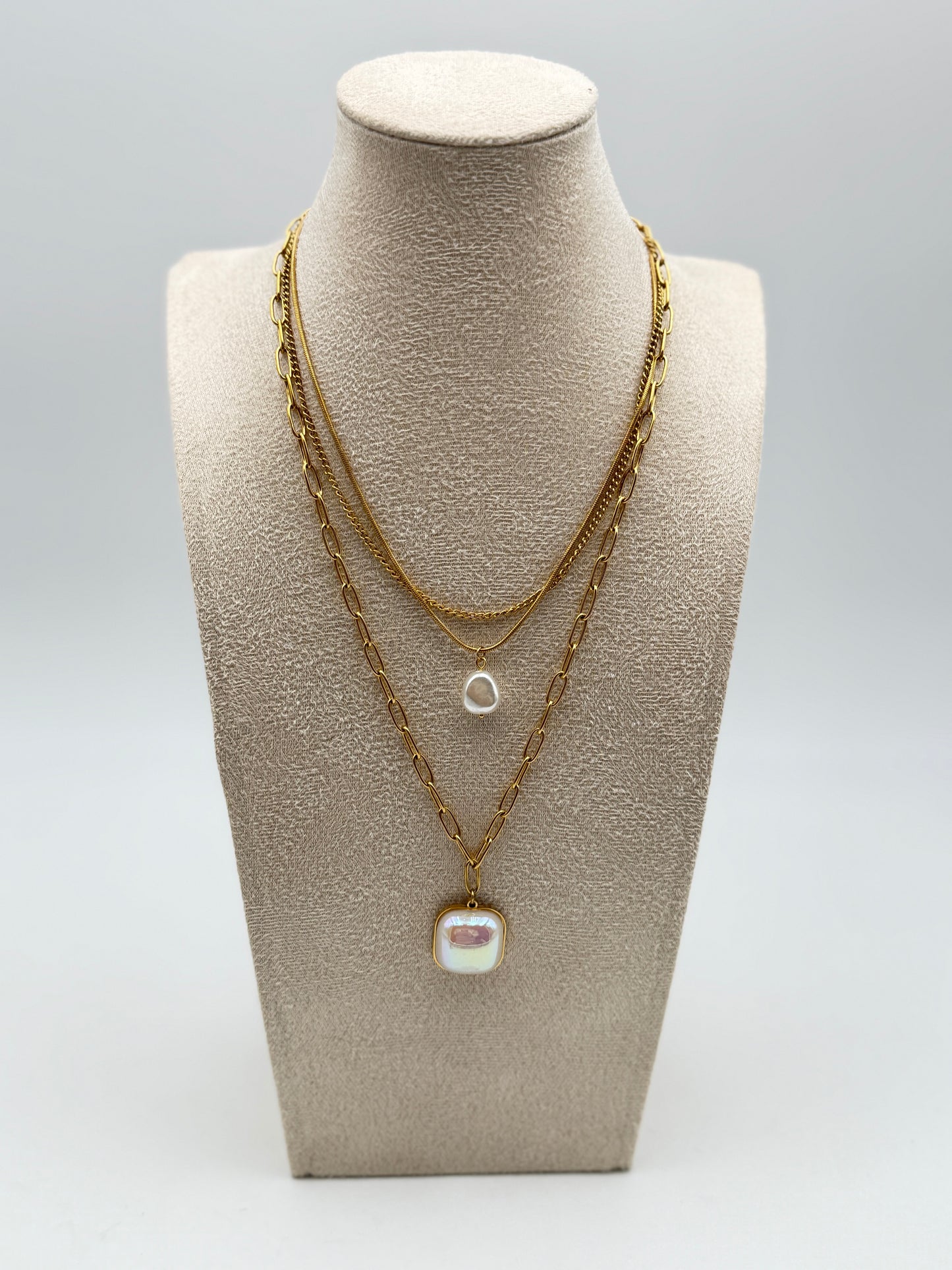 collana necklace acciaio aisi 316l gold plated