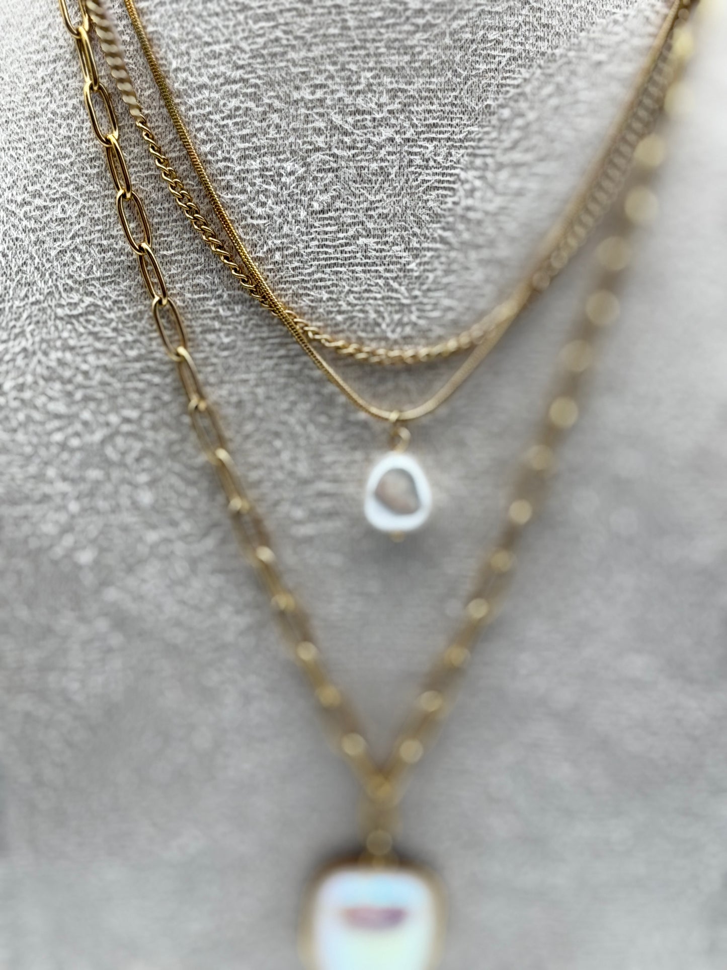 collana necklace acciaio aisi 316l gold plated