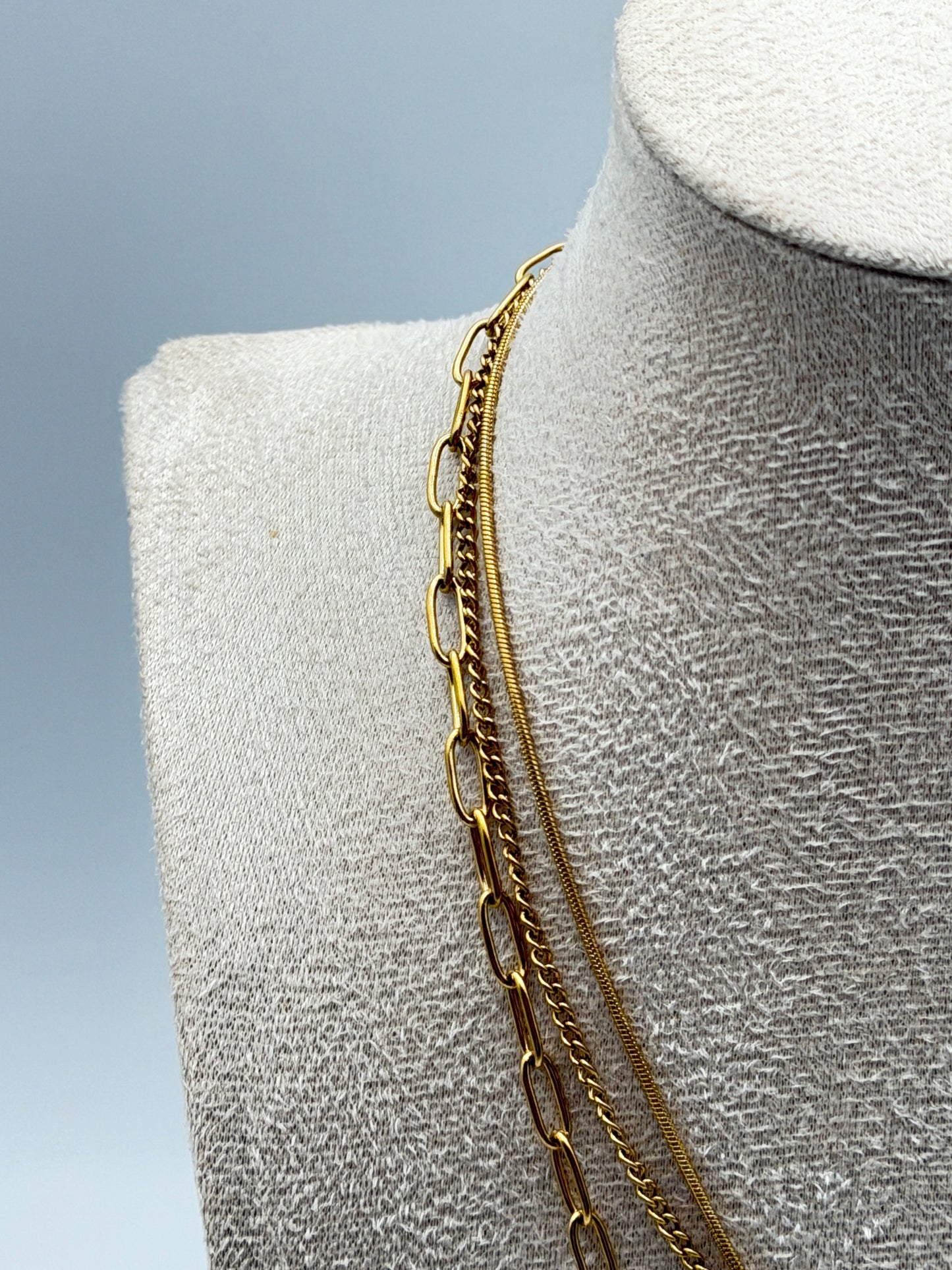 collana necklace acciaio aisi 316l gold plated
