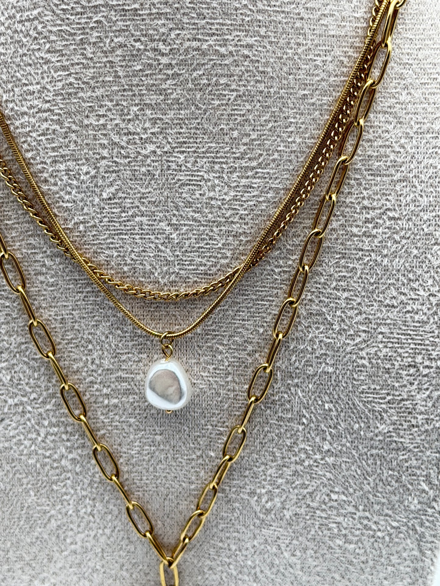 collana necklace acciaio aisi 316l gold plated