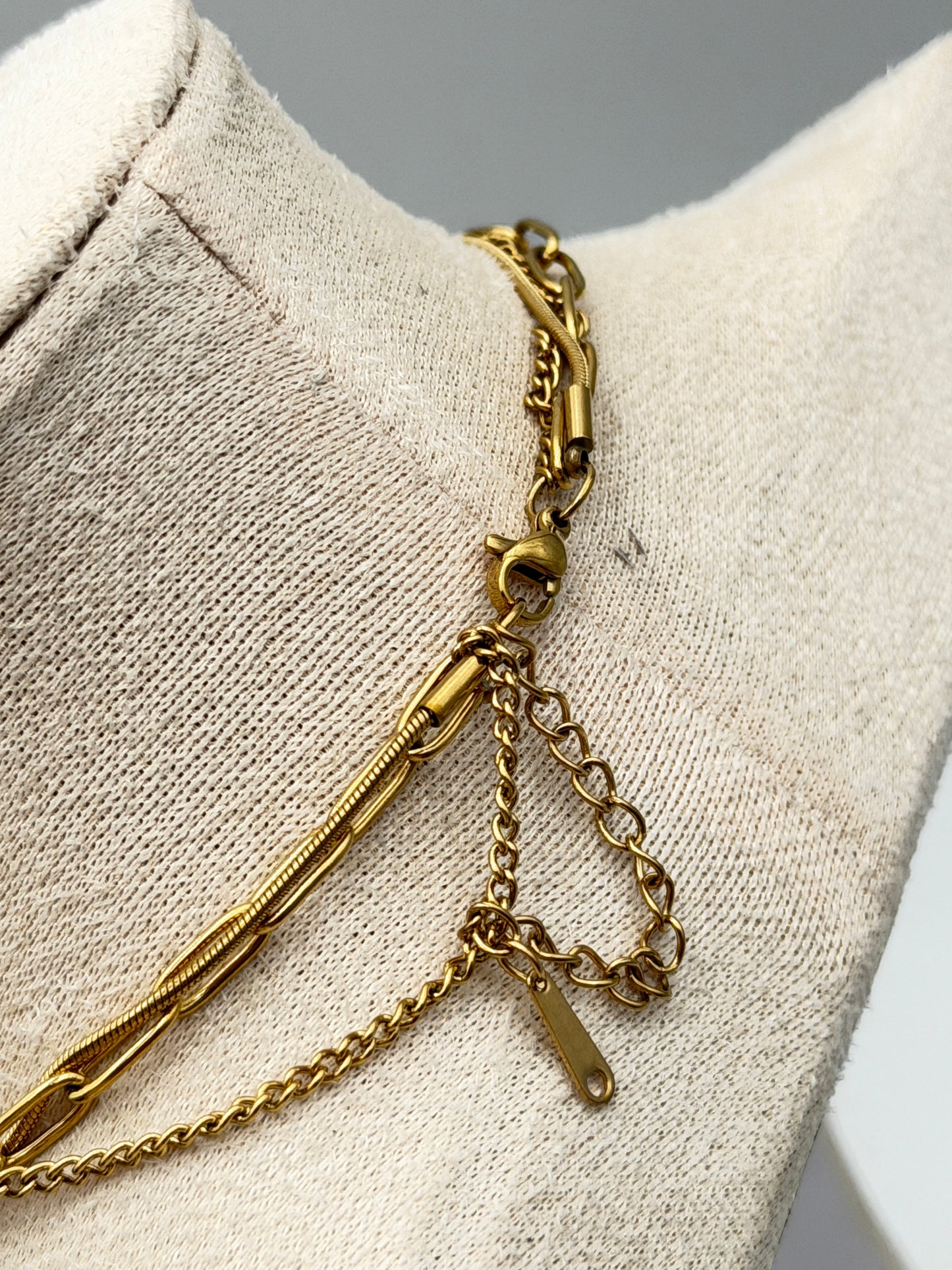 collana necklace acciaio aisi 316l gold plated