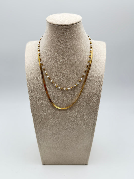 collana necklace acciaio aisi 316l gold plated
