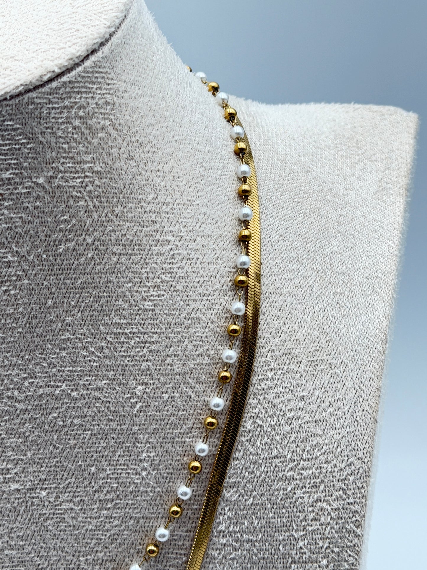 collana necklace acciaio aisi 316l gold plated