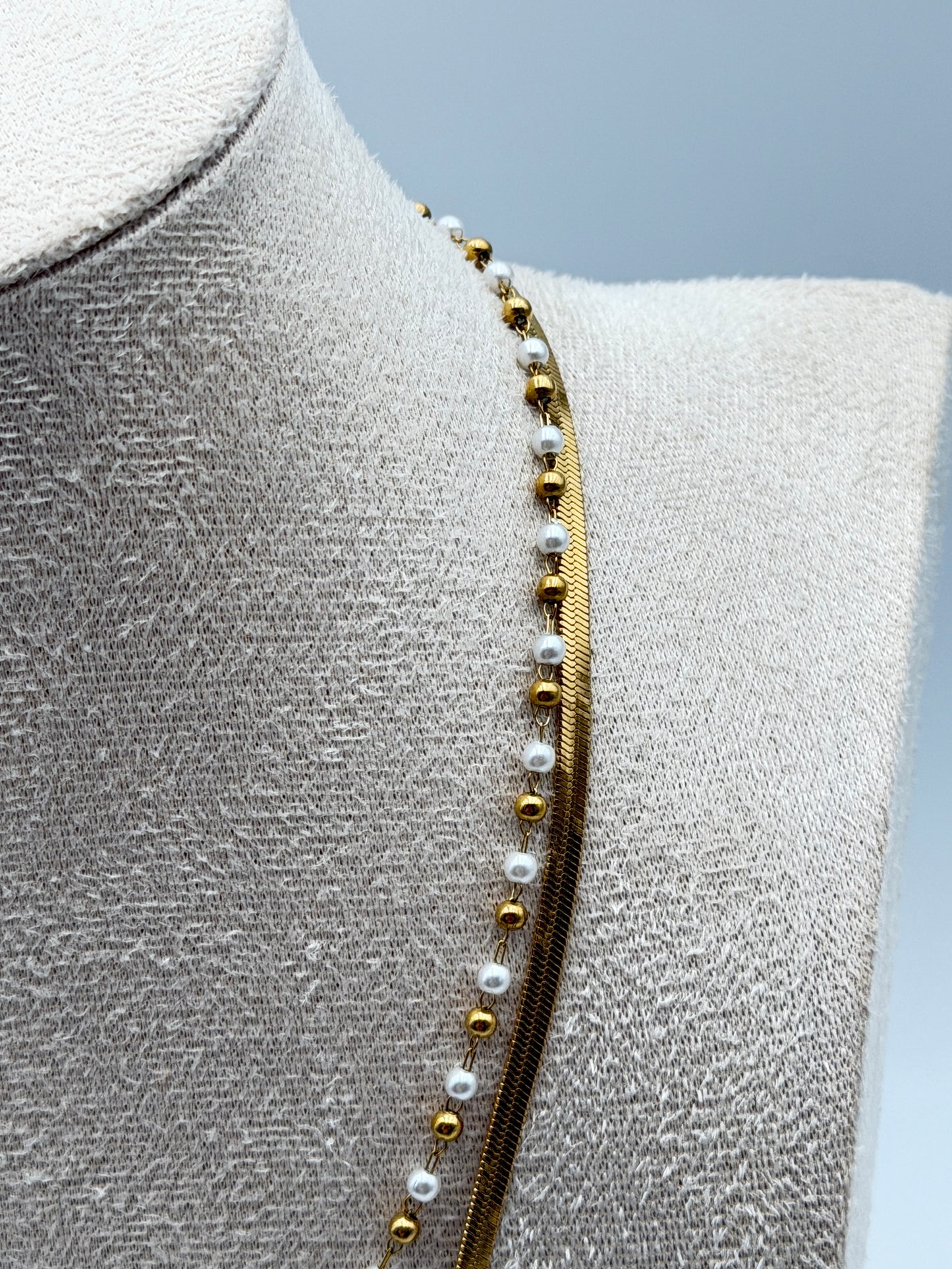 collana necklace acciaio aisi 316l gold plated