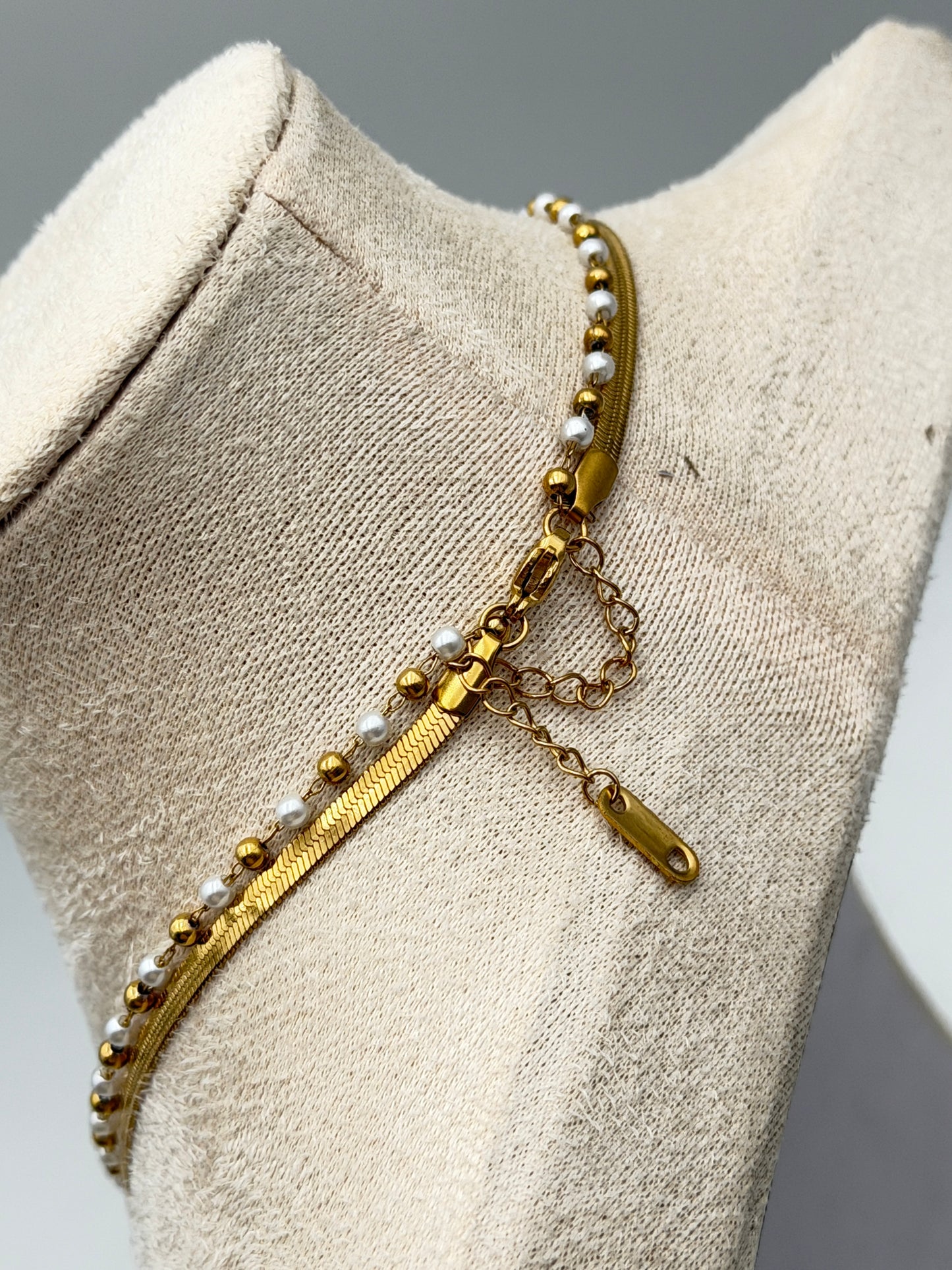 collana necklace acciaio aisi 316l gold plated