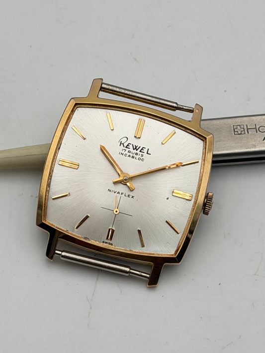 rewel cioccolatone 31mmx36mm vintage watch