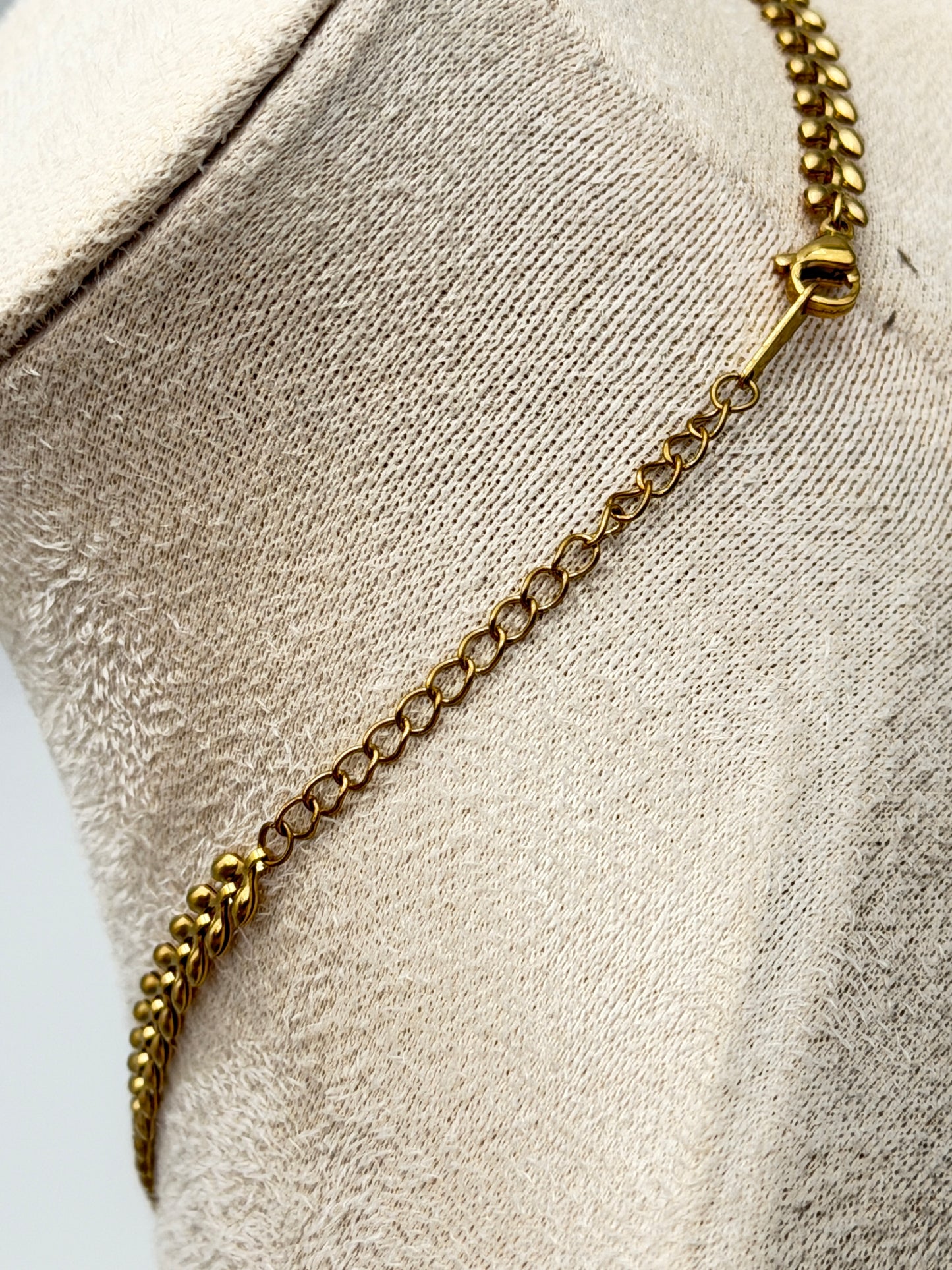collana necklace acciaio aisi 316l gold plated