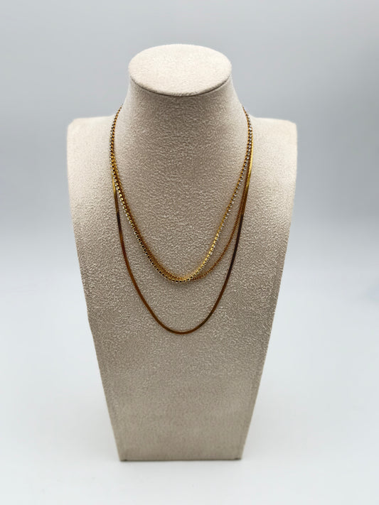 collana necklace acciaio aisi 316l gold plated