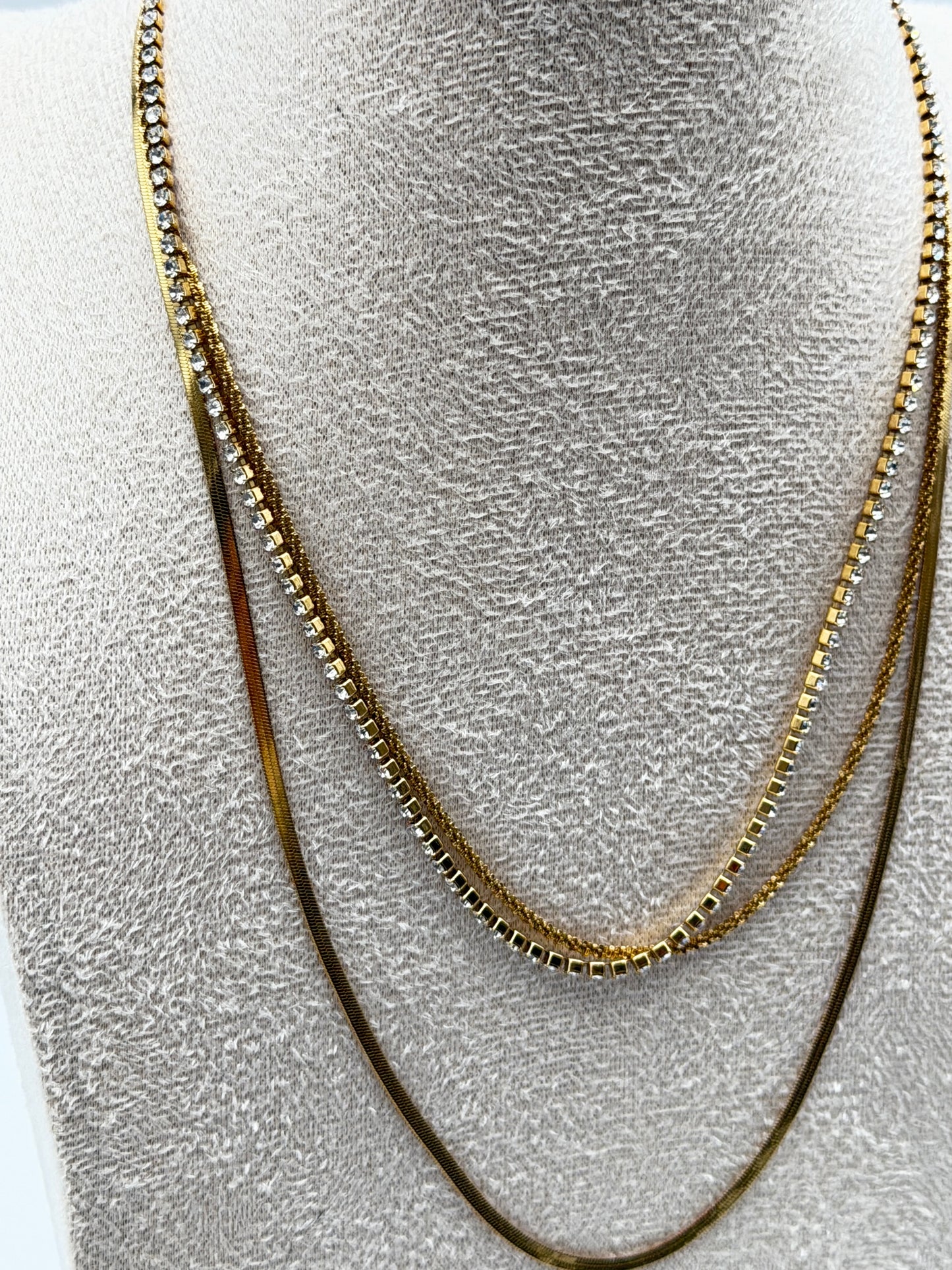 collana necklace acciaio aisi 316l gold plated