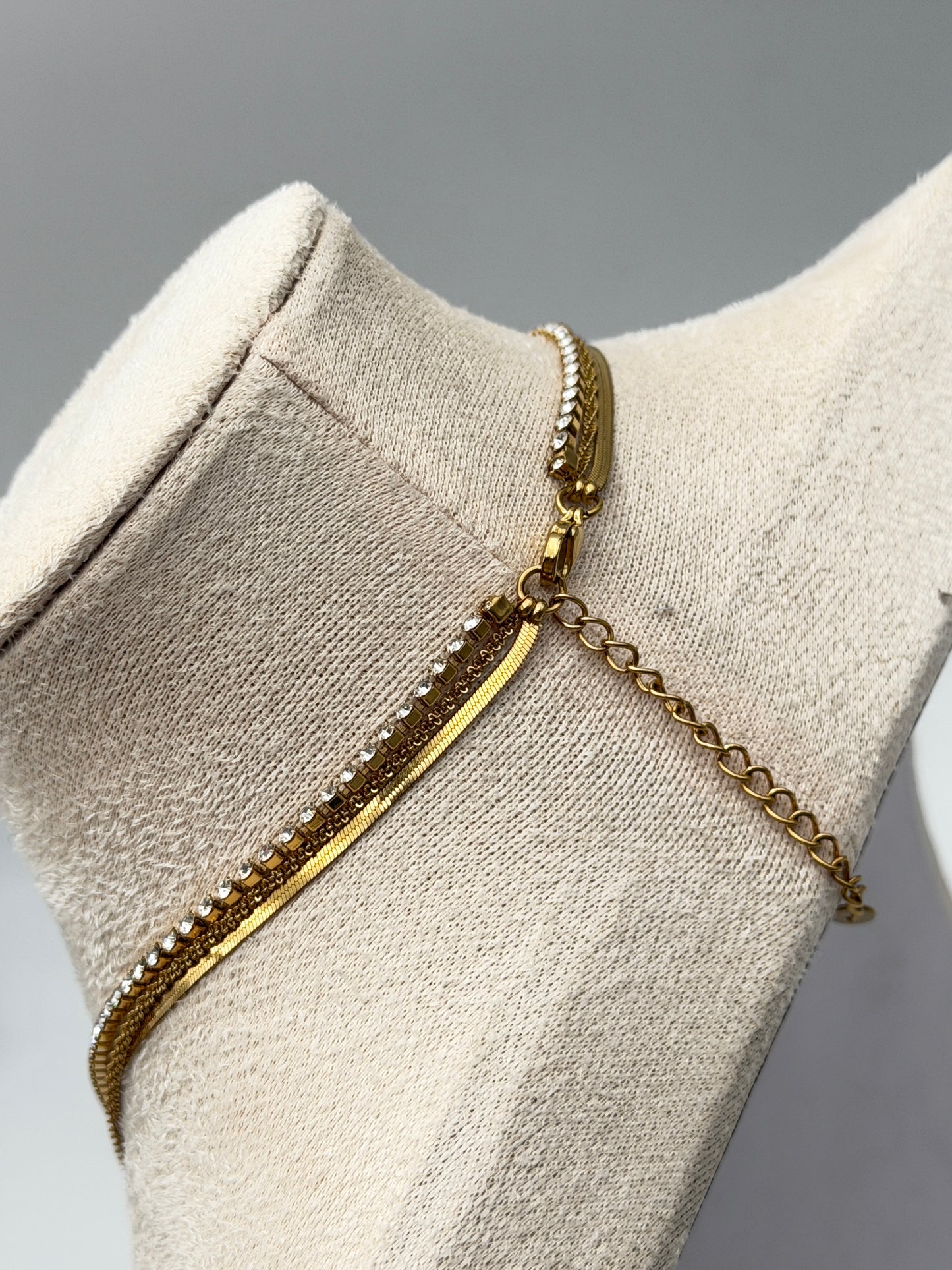 collana necklace acciaio aisi 316l gold plated