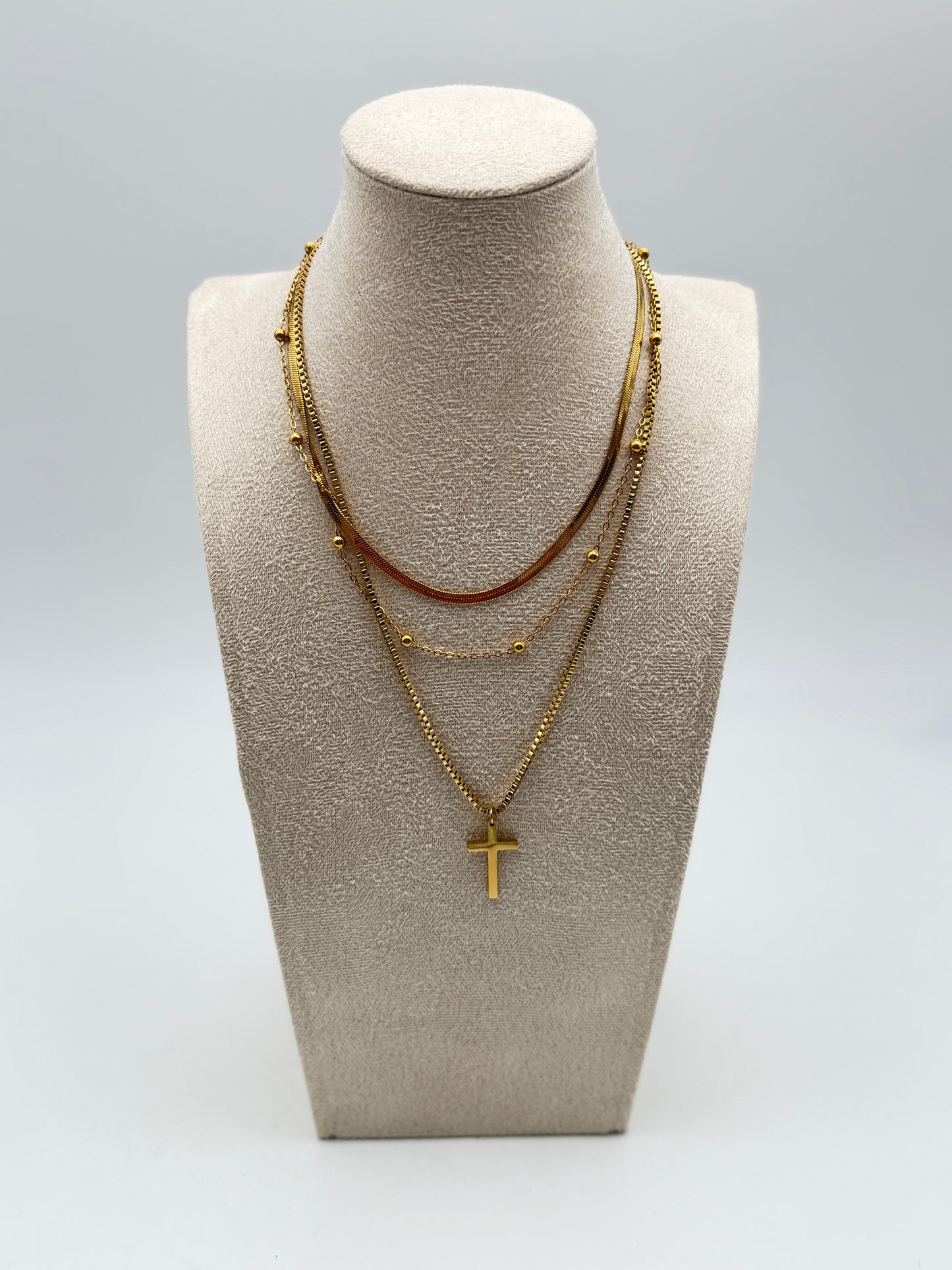 collana necklace acciaio aisi 316l gold plated