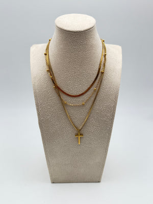 collana necklace acciaio aisi 316l gold plated