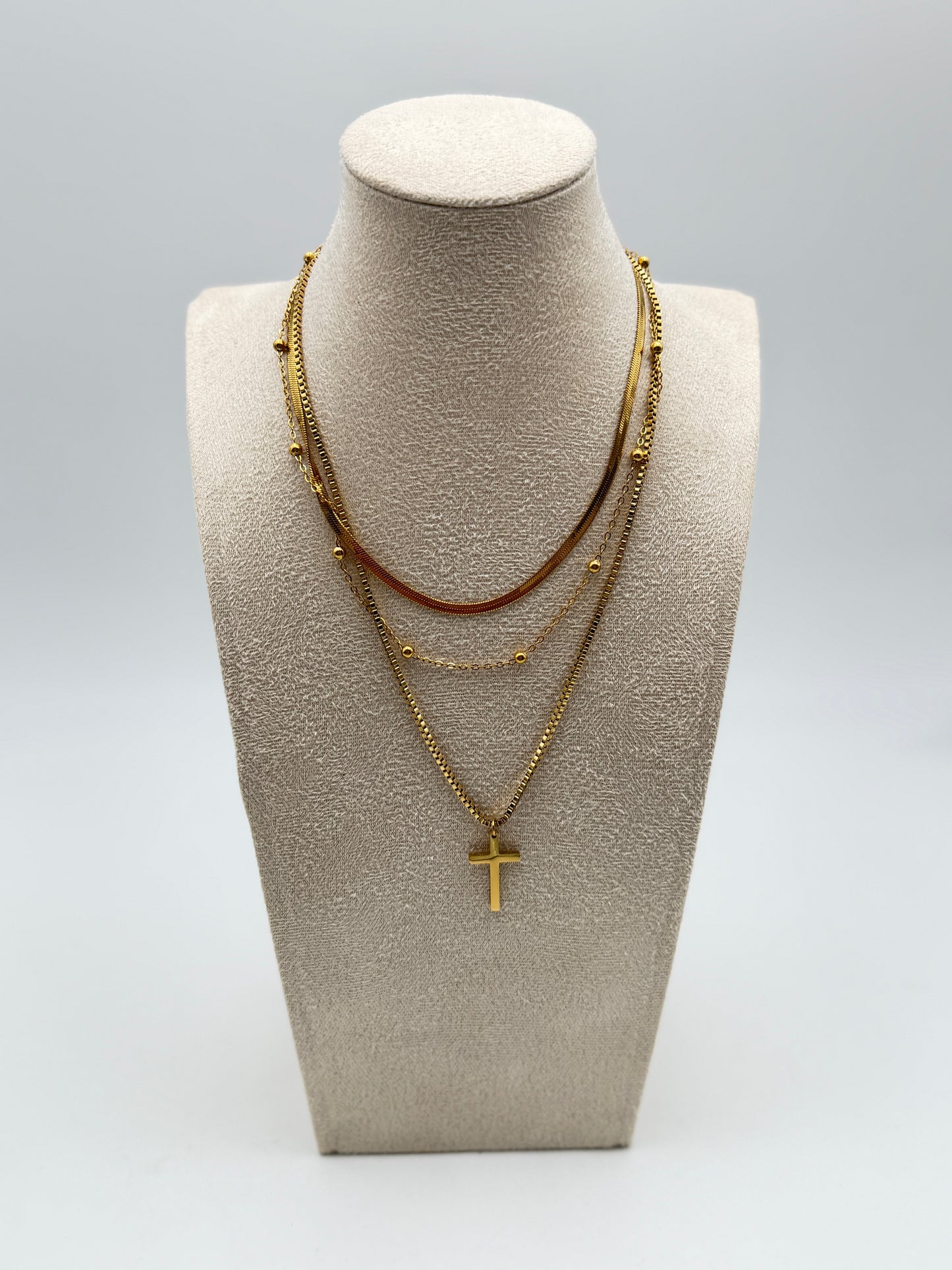 collana necklace acciaio aisi 316l gold plated
