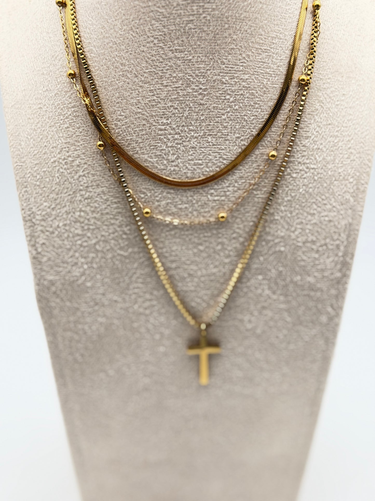collana necklace acciaio aisi 316l gold plated